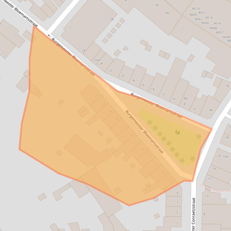 Kaart van postcodegebied 5913BD.