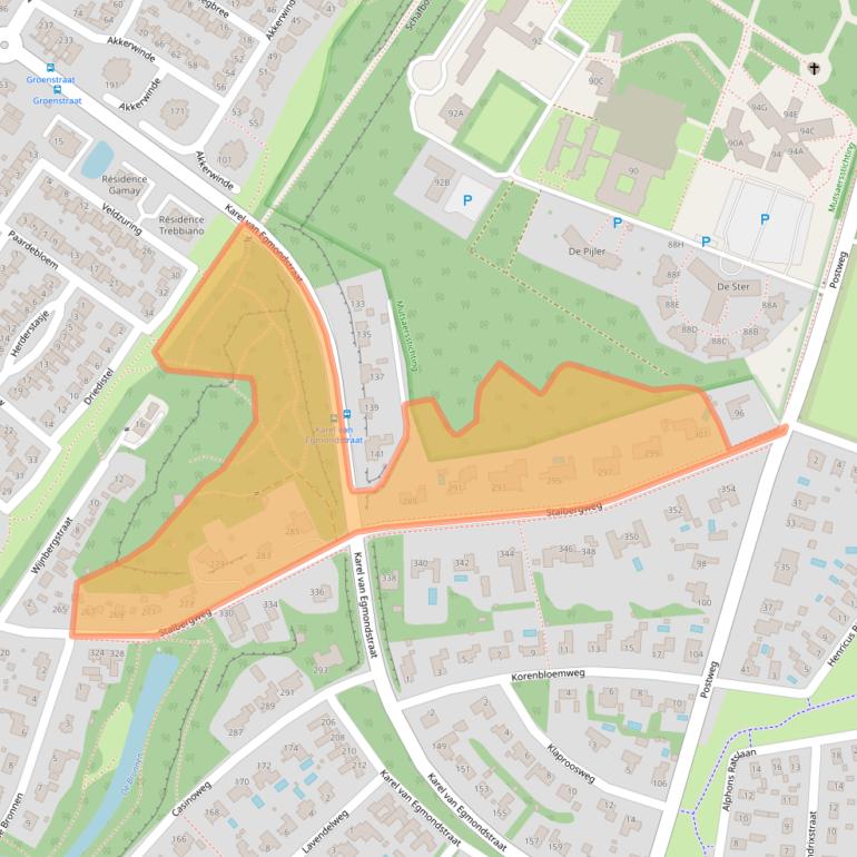 Kaart van postcodegebied 5913BP.