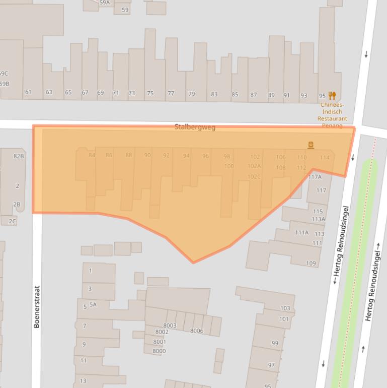 Kaart van postcodegebied 5913BT.