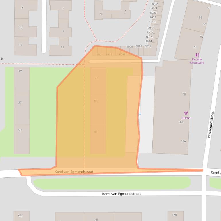 Kaart van postcodegebied 5913CL.