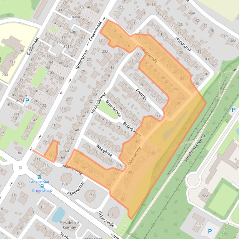 Kaart van postcodegebied 5913DE.