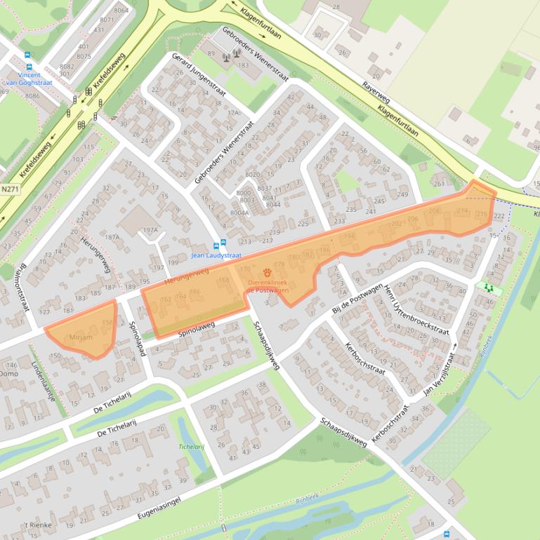 Kaart van postcodegebied 5913HD.