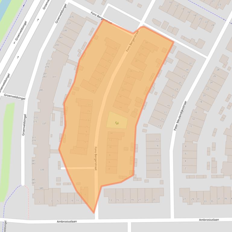 Kaart van postcodegebied 5913SJ.