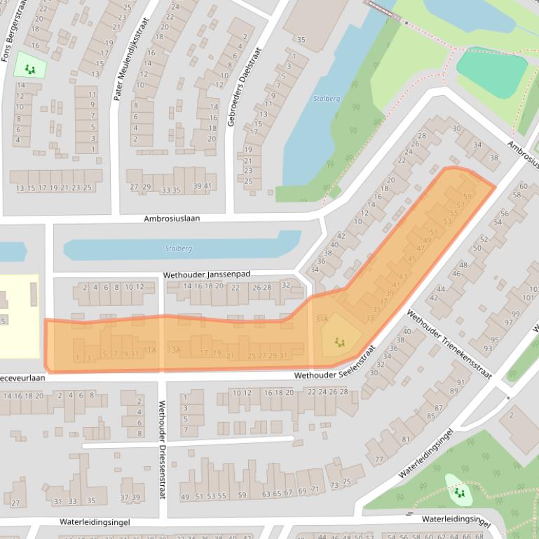 Kaart van postcodegebied 5913SM.