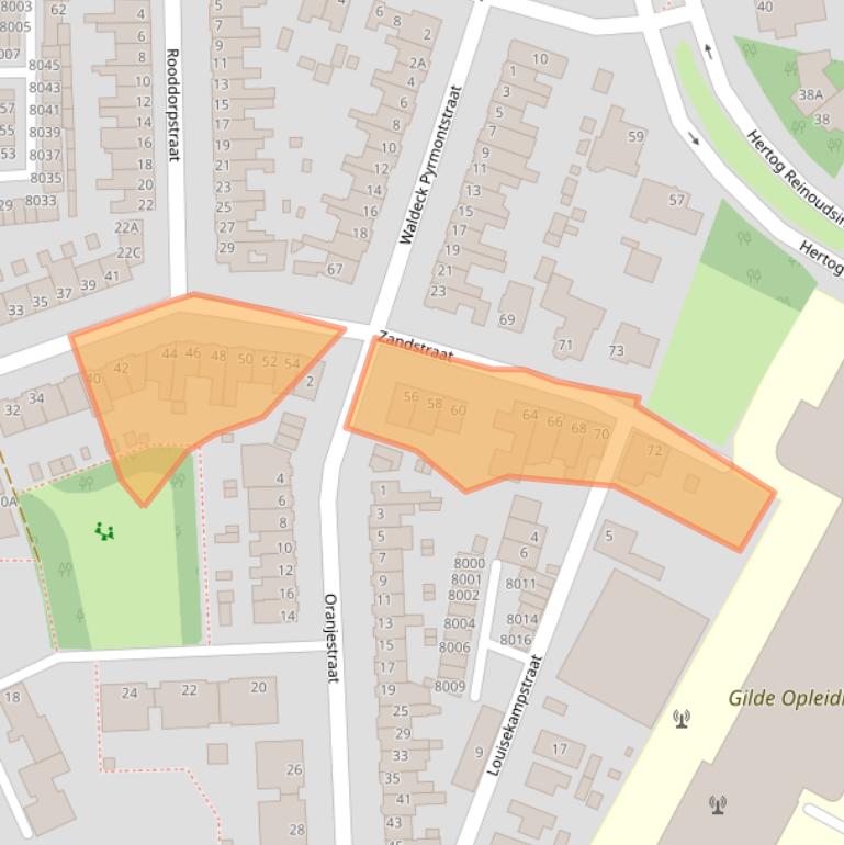 Kaart van postcodegebied 5913TJ.