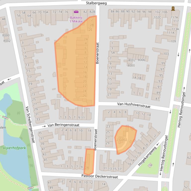Kaart van postcodegebied 5913VE.