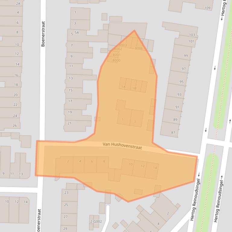 Kaart van postcodegebied 5913VG.