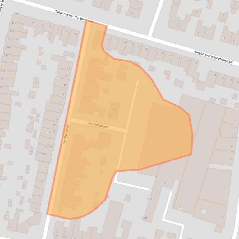 Kaart van postcodegebied 5913VK.