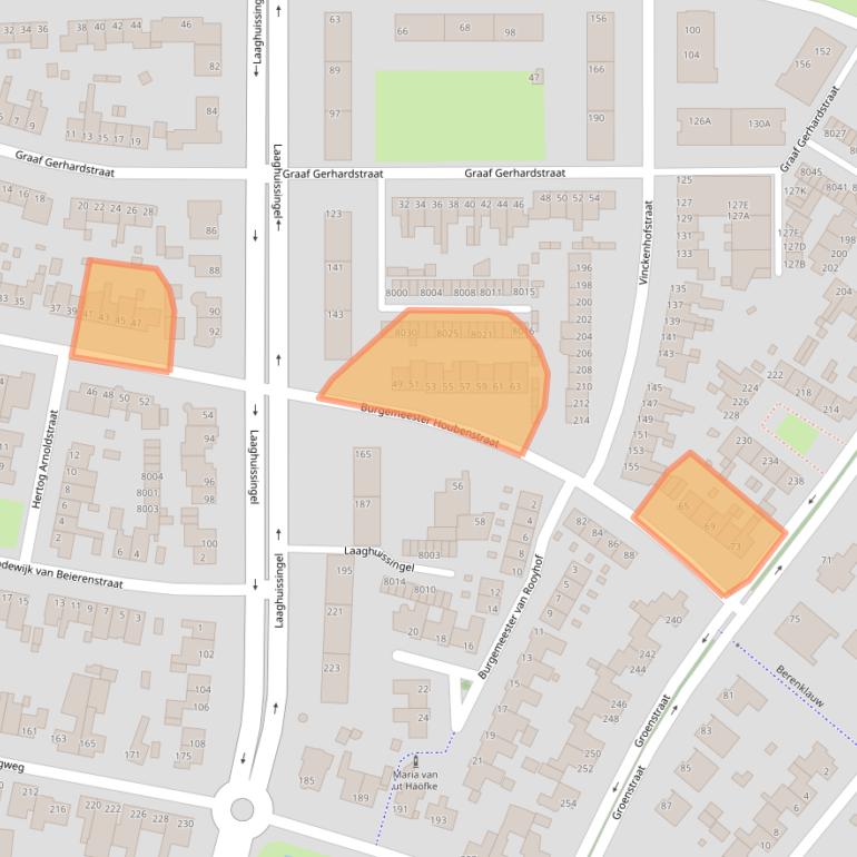 Kaart van postcodegebied 5913VW.