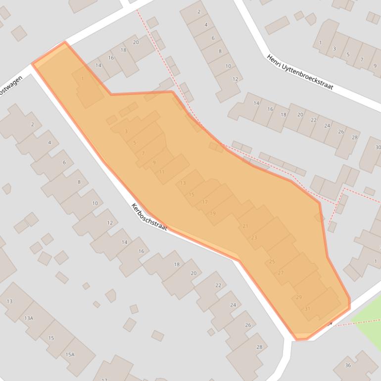 Kaart van postcodegebied 5913WJ.