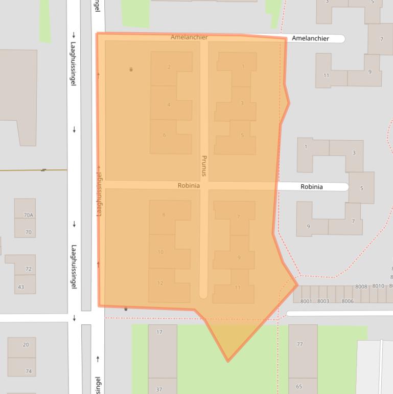 Kaart van postcodegebied 5913WX.