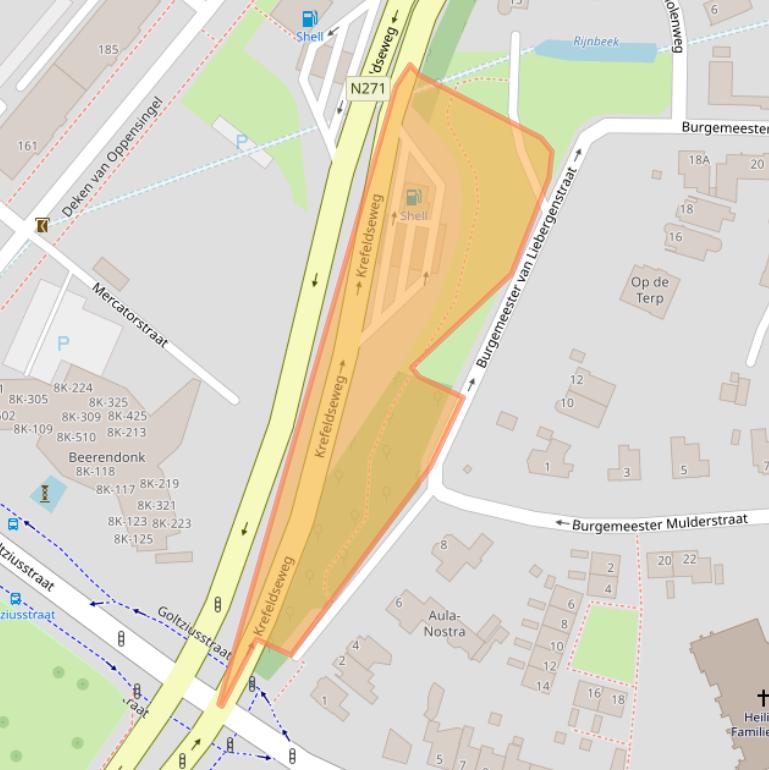 Kaart van postcodegebied 5913XA.