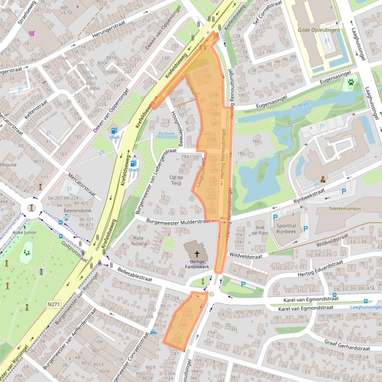 Kaart van postcodegebied 5913XD.