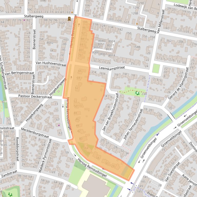 Kaart van postcodegebied 5913XE.