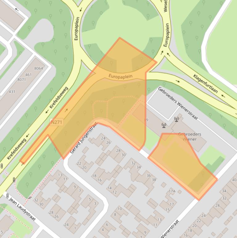 Kaart van postcodegebied 5913XR.