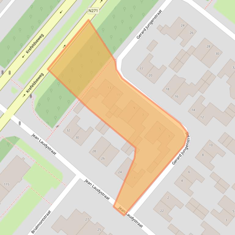 Kaart van postcodegebied 5913XX.