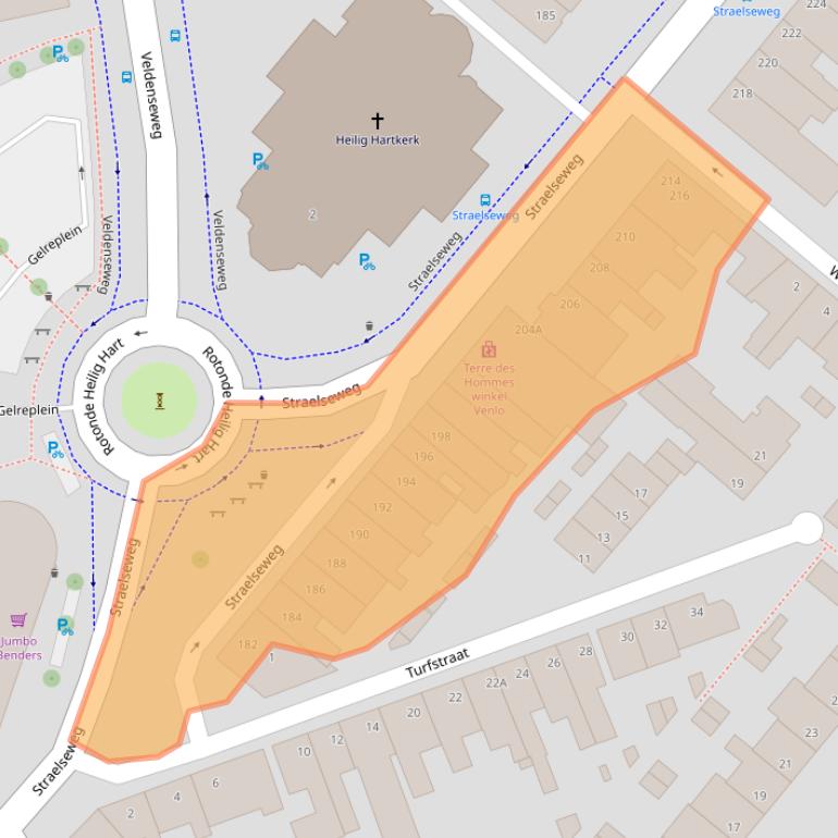 Kaart van postcodegebied 5914AT.