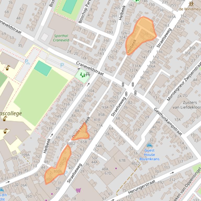 Kaart van postcodegebied 5914AW.