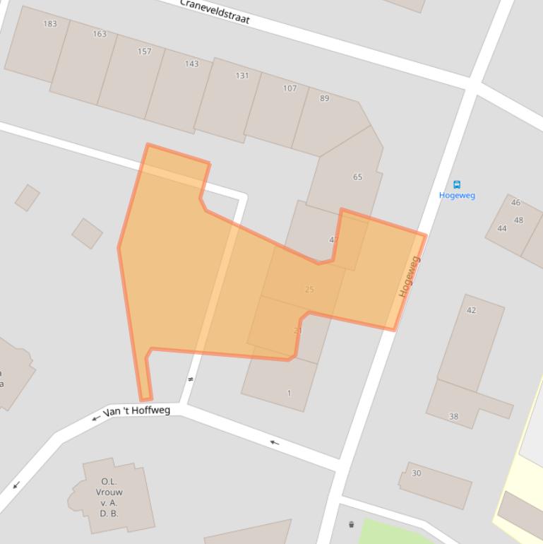 Kaart van postcodegebied 5914BB.