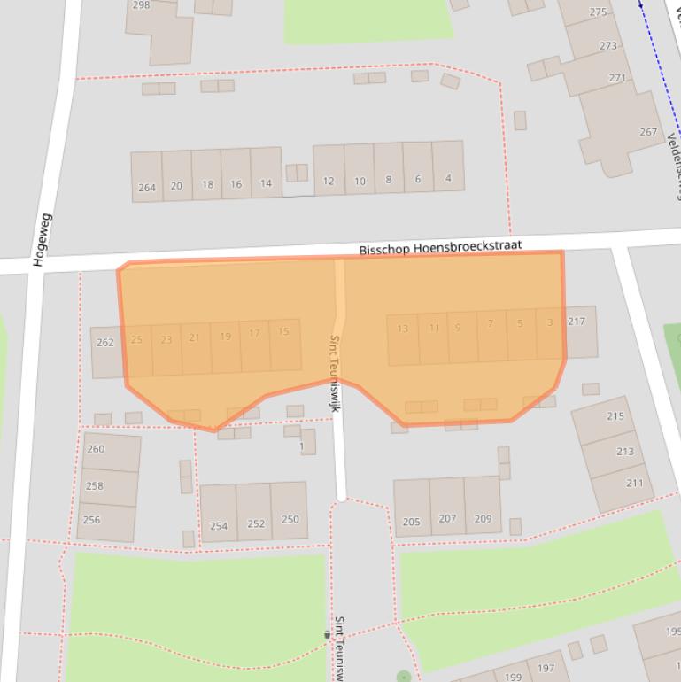 Kaart van postcodegebied 5914BP.