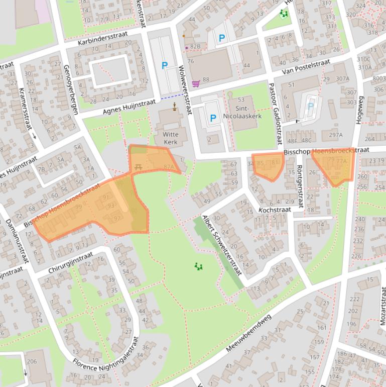 Kaart van postcodegebied 5914BR.