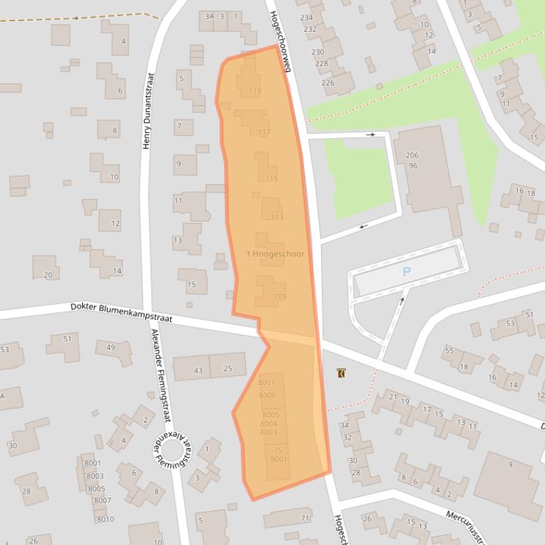 Kaart van postcodegebied 5914CE.