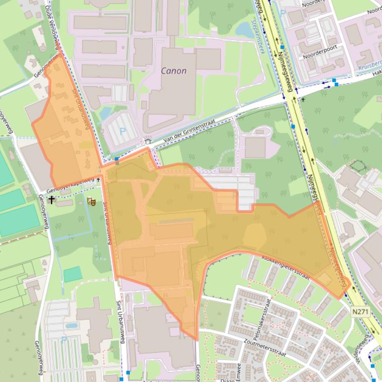 Kaart van postcodegebied 5914HC.