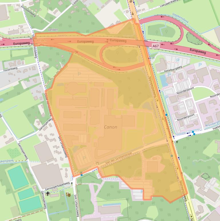 Kaart van postcodegebied 5914HH.