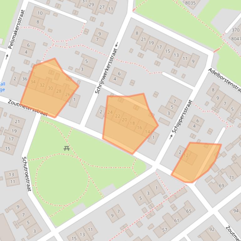 Kaart van postcodegebied 5914NH.