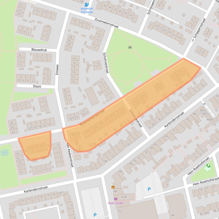 Kaart van postcodegebied 5914NN.