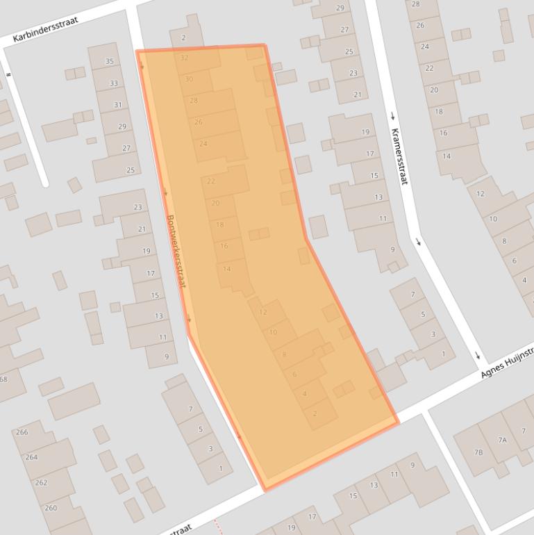 Kaart van postcodegebied 5914PB.