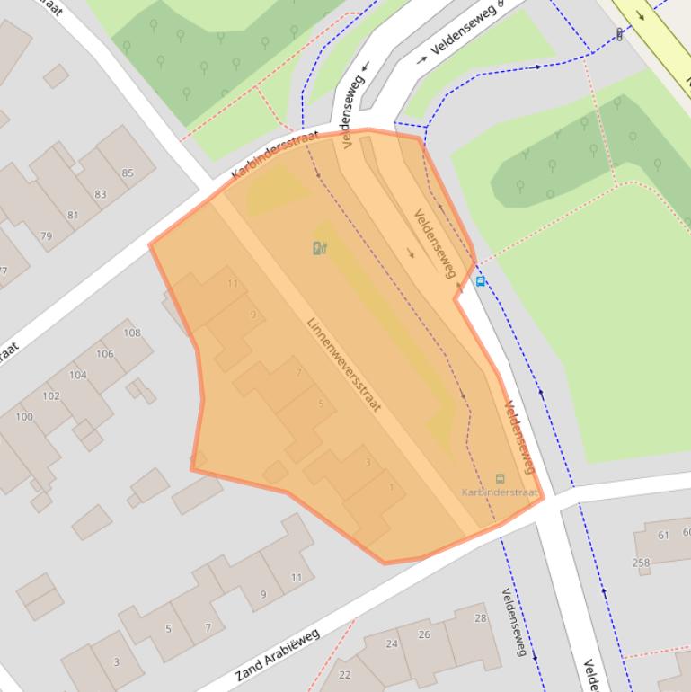 Kaart van postcodegebied 5914PH.