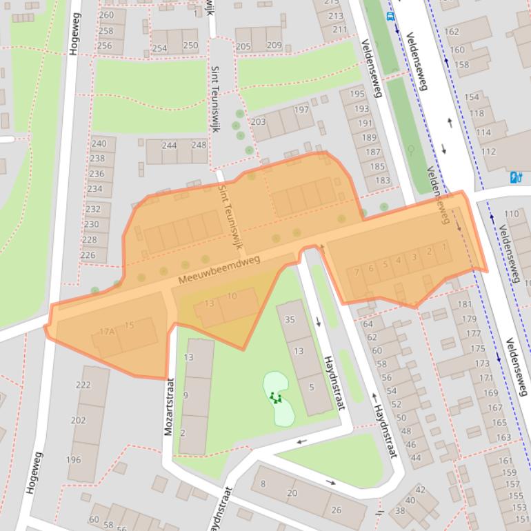 Kaart van postcodegebied 5914PX.