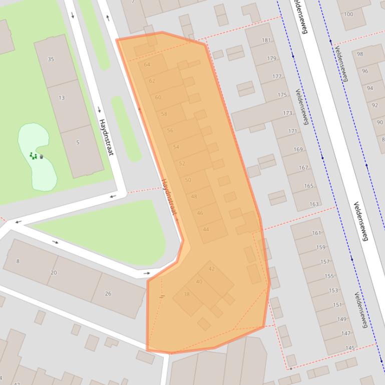 Kaart van postcodegebied 5914RE.