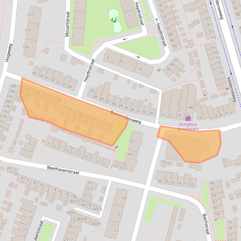 Kaart van postcodegebied 5914RG.