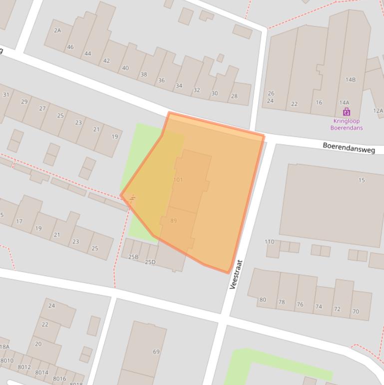 Kaart van postcodegebied 5914RL.