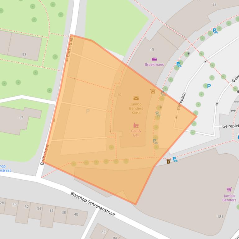 Kaart van postcodegebied 5914RS.