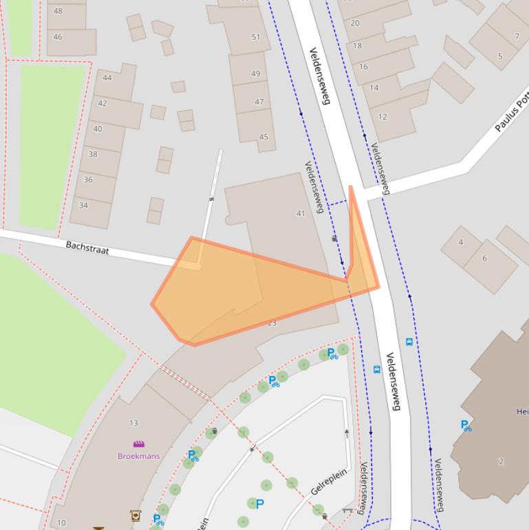 Kaart van postcodegebied 5914RW.