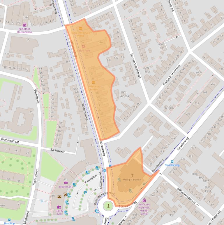 Kaart van postcodegebied 5914ST.