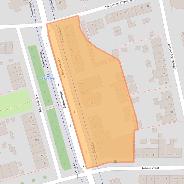 Kaart van postcodegebied 5914SW.
