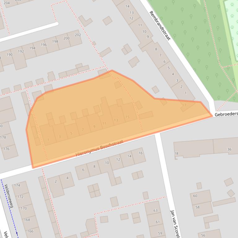 Kaart van postcodegebied 5914TJ.