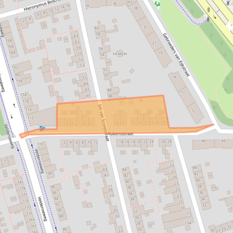 Kaart van postcodegebied 5914TN.
