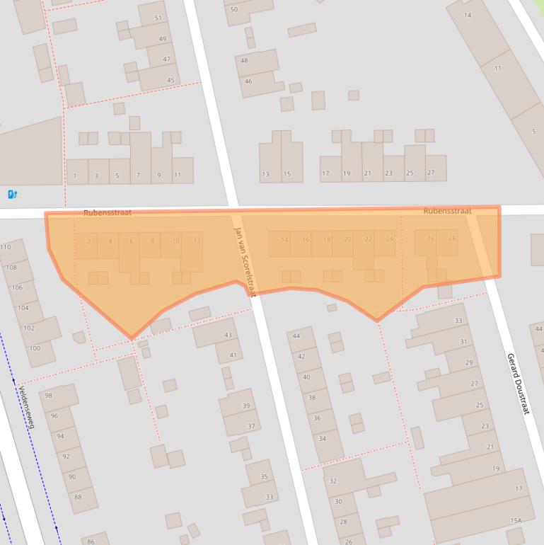 Kaart van postcodegebied 5914TP.