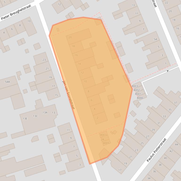 Kaart van postcodegebied 5914TV.