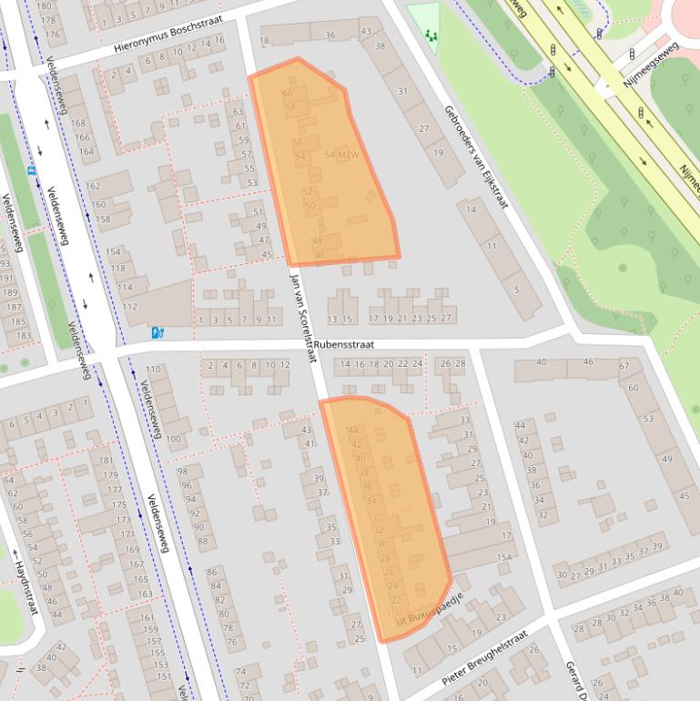 Kaart van postcodegebied 5914TW.