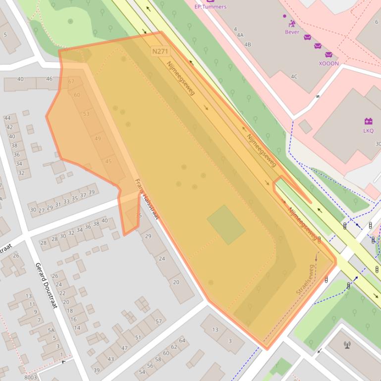 Kaart van postcodegebied 5914VJ.