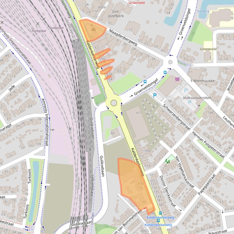 Kaart van postcodegebied 5915AD.