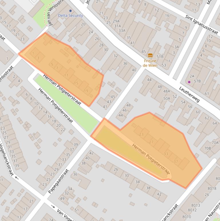 Kaart van postcodegebied 5915AW.