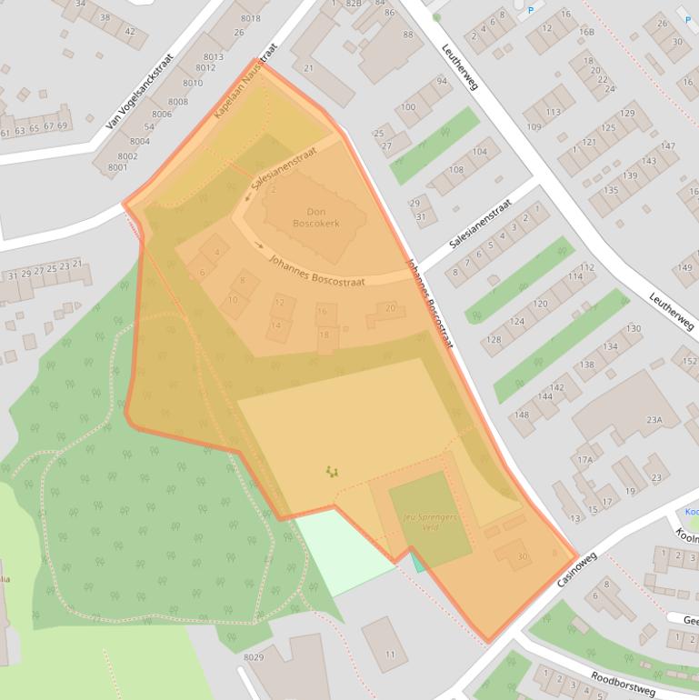 Kaart van postcodegebied 5915BH.