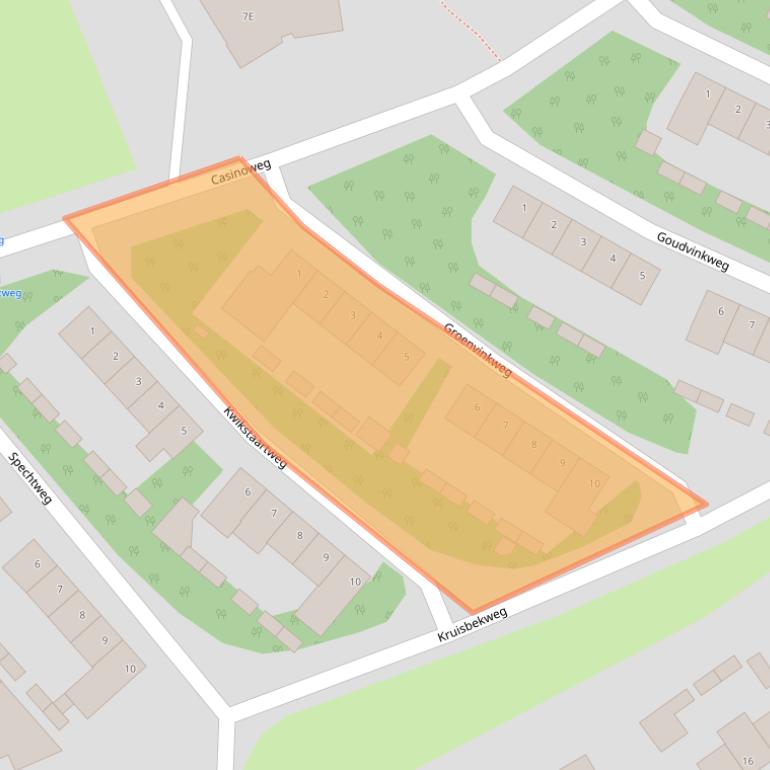 Kaart van postcodegebied 5915BP.